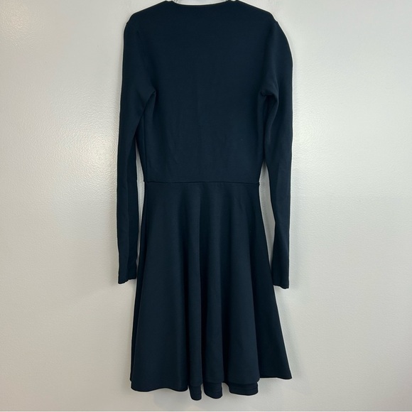 American Apparel Dark Blue Deep V-neck Long Sleeve Mini Dress Size XS - Picture 12 of 12